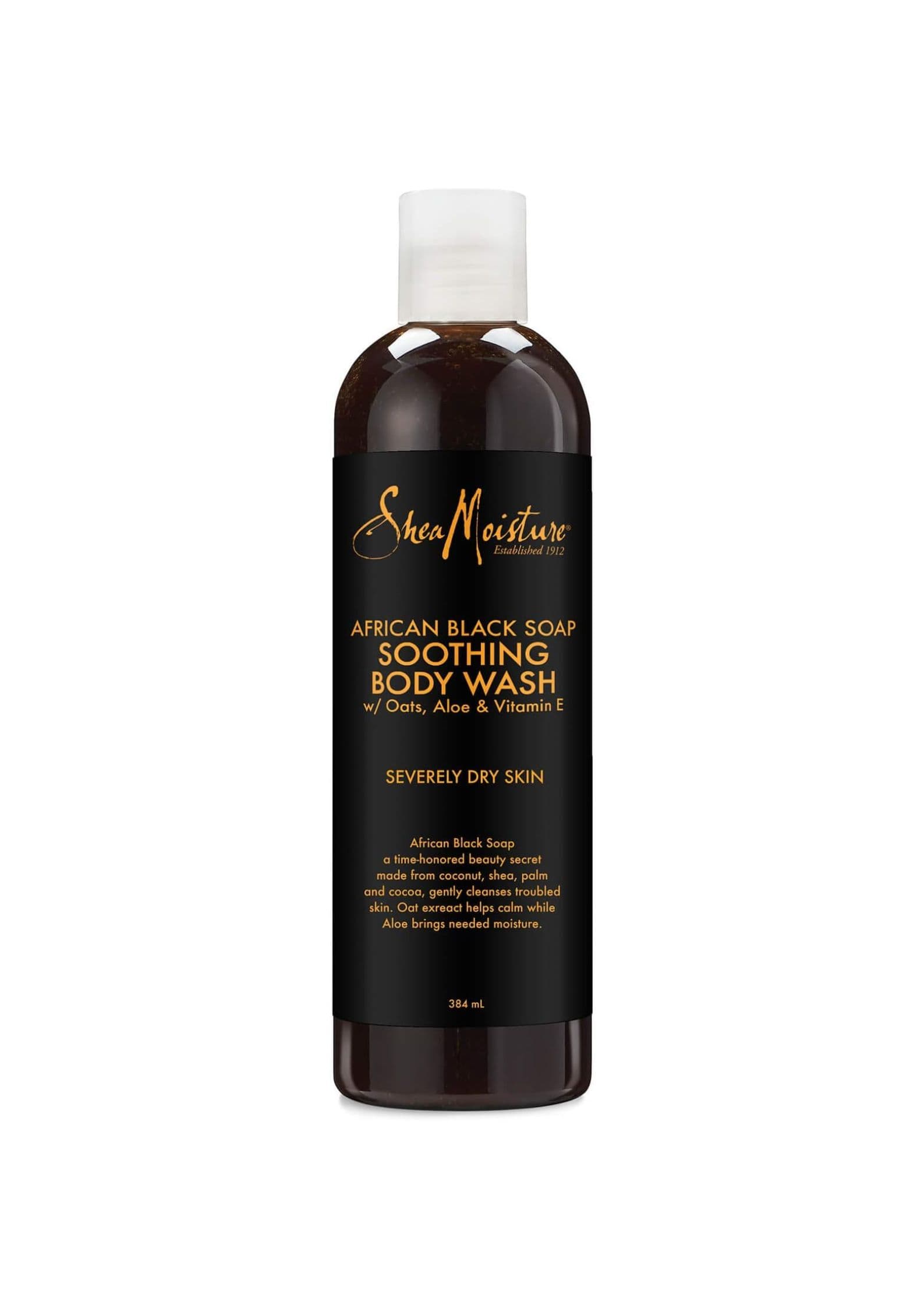 Gel douche apaisant au savon noir africain SHEA MOISTURE 384ml